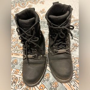 Harley-Davidson Black Lace Up Boots